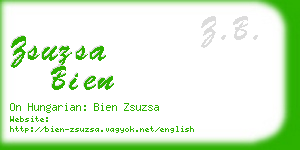zsuzsa bien business card